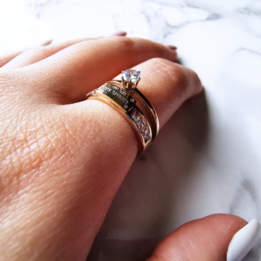 Rose Gold with diamond
